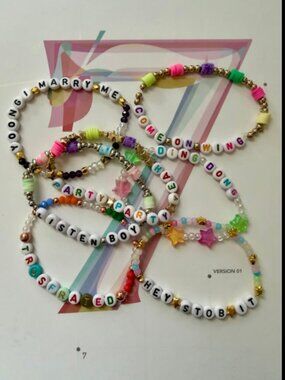 BTS - Members' Quotes Bracelets (Set of 7) w/mystery photo card